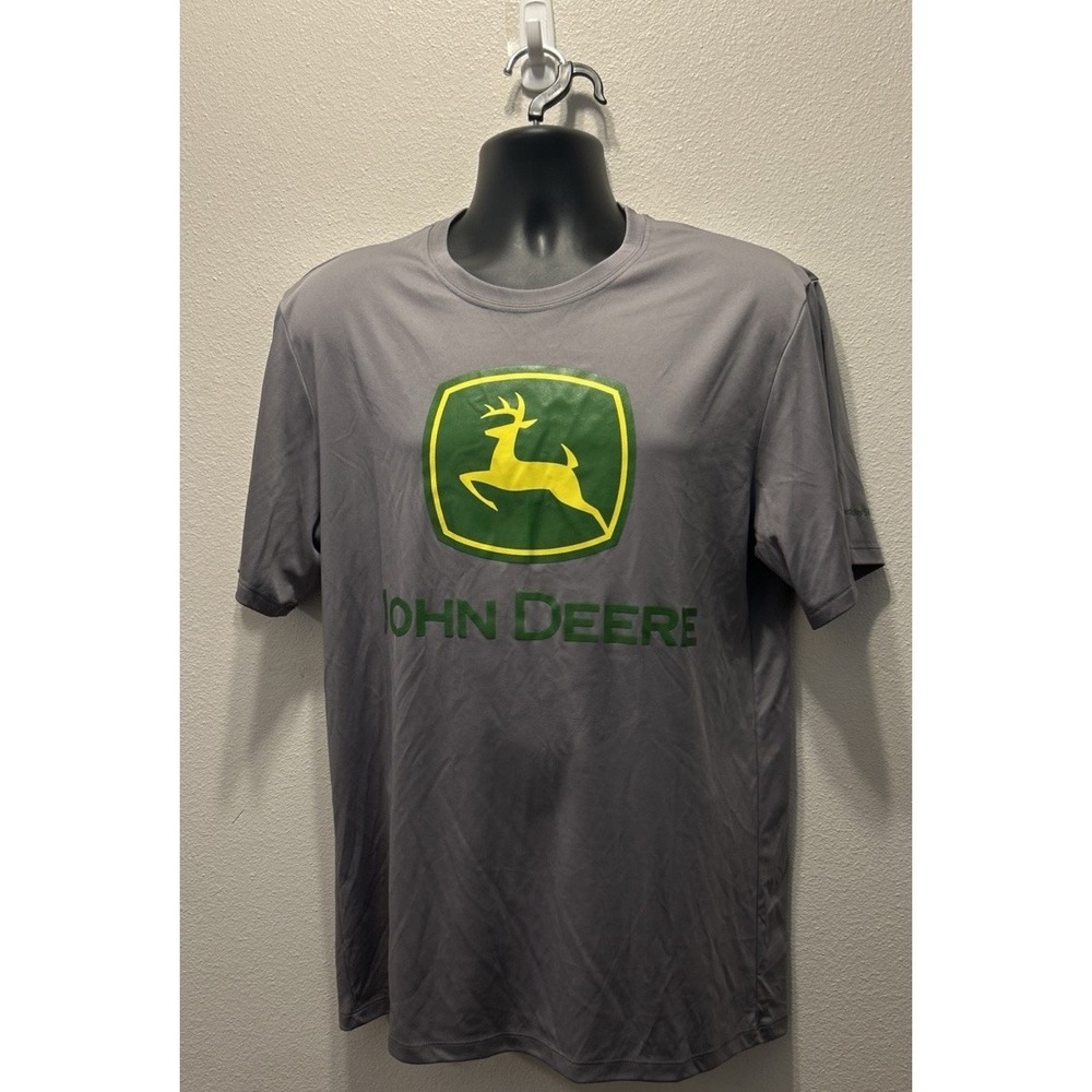 John Deere Tractors Hanes Cool-Dri Tshirt Graphic Back‎ Size Large